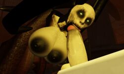 1boy 1girls 3d areolae balls big_breasts blowjob_in_the_pose breasts cum_in_mouth futakuchi-onna giant_nipples isamu_uchiumi jawless nipples penis rin_tsushima roblox roblox_game roblox_horror_games robloxian self_upload tagme tentacle_monster the_mimic third_person_view vomtix yellow_eyes_female yokai
