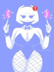 anthro blush breast bunnysuit clyde_(discord) discord discord_(app) m.grace mg231101778 smirk thighs