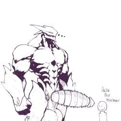 abbamusa410791 balls bara big_balls big_muscles big_penis boner erection extreme_size_difference huge_cock hyper_balls hyper_penis male male_only monochrome muscles muscular penis size_difference