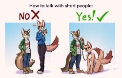 collar enginetrap furry leash naked shorter_male shorter_male/taller_female size_difference submissive tail tail_wagging taller_female