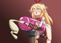 ball condom cum disgaea disgaea_1 flonne flonne_(fallen_angel) futa_only futanari horsecock intersex large_penis milking_machine nippon_ichi_software penis