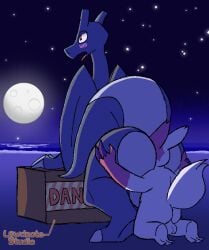 2025 3_fingers 3_toes aliasing anal anthro anthro_on_anthro artist_name ass backsack balls big_butt binary_drawing blush box bubble_butt cardboard cardboard_box charizard claws container digital_drawing_(artwork) digital_media_(artwork) duo feet fingers generation_1_pokemon generation_3_pokemon genitals hand_on_butt kneeling lewdnote_studio male male/male moon night nintendo nude open_mouth oral pokemon pokemon_(species) raised_tail rear_view red_eyes rimming sex sky standing star starry_sky tail text toes water watermark wings zangoose
