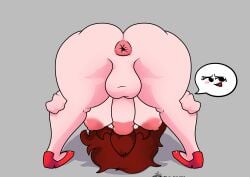 1futa alternate_version_at_source anus artist_name ass back back_view balls bent_over big_ass big_breasts big_penis blush breasts erection faceless faceless_character faceless_futanari female_only friday_night_funkin futa_only futa_sans_pussy futanari girlfriend_(friday_night_funkin) heels holding_own_thighs human leaning_back light-skinned_futanari light_skin long_hair mikulazo_chan nipples penis puffy_anus reaction_text shadow simple_background solo thick_thighs top-down_bottom-up