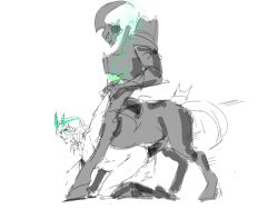 2boys anal_sex arms_behind_back belly_bulge bulge centaur crown death gay gay_domination gay_sex green_eyes hecarim horse horse_penis horsecock king league_of_legends long_hair male_only naked ruined_king_symbol shy taur viego_(league_of_legends) viegoletmefu