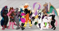 2019 anthro avian black_fur black_scales black_sclera blaziken blue_fur blush brown_fur charizard cleavage closed_eyes combusken eyepatch furry gardevoir happy hugging large_penis lopunny lucario lugia mega_lopunny mewtwo nelsonnoir nintendo open_mouth orange_feathers pokemon pokemon_(species) pokemon_bw pokemon_dppt pokemon_rse pokemon_sm pokemon_xy red_eyes salazzle sylveon tail veiny_penis wings zoroark