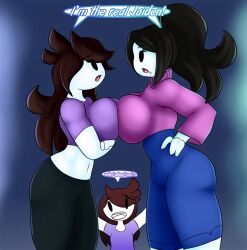 3girls breast_comparison jaiden jaiden_animations jaidenanimations long_hair mob_face neronova tagme youtube youtuber