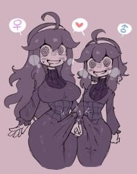 <3 1boy 1femboy 1futa animal_ears balls big_breasts blush blushing both_sexes_in_same_situation breasts breath clothed clothing crap-man dialogue dress drool drooling erect_penis erection erection_under_clothes femboy fully_clothed futa_is_bigger futanari goth hex_maniac hi_res hiryouman holding_hands light-skinned_male light_skin male nintendo penis pokemon pokemon_oras pokemon_xy rule_63 spiral_eyes standing sweat sweatdrop sweating tenting text thick_thighs wide_hips