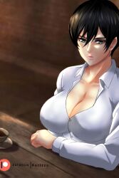 mikasa ackerman from attack on titan by kactzzu
