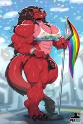 bara bulge jockstrap male male_only pantheradraws penis pride_month_2022 sxfpantera tagme