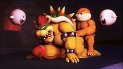 2boys 3d_(artwork) anal anal_sex anthro anthro_on_anthro anthro_penetrated anthro_penetrating anthro_penetrating_anthro anthrofied balls ballsack bara boo_(mario) boom_boom_(mario) bottomless bottomless_male bowser completely_nude completely_nude_male dr.ivopingasnik erect_nipples erect_penis erection gay gay_sex humanoid humanoid_genitalia humanoid_penis hyper_genitalia hyper_penis hyper_testicles looking_at_partner looking_pleasured male male/male male_nipples male_only male_penetrated male_penetrating male_penetrating_male mario_(series) muscular muscular_anthro muscular_male nintendo nude nude_male pecs pectorals penetration penis penis_out sfm source_filmmaker testicles veiny veiny_penis yaoi