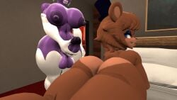 1futa 1girls 3d anthro ass back back_view cally3d clazzey crossover cryptiacurves duo fazclaire's_nightclub female five_nights_at_freddy's fnaf freddy_(fnaf) fredina's_nightclub fredina_(cally3d) frenni_(cryptia) frenni_fazclaire furry futa_on_female futanari looking_back mario_(series) mario_and_luigi_(series) masturbation nintendo princess_shroob scottgames self_upload standing whoram