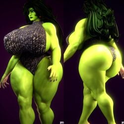 1girls 3d 3d_(artwork) animated ass big_ass big_breasts black_background blender_(software) bouncing_breasts breasts_bigger_than_head clothed clothed_female endlessillusion feet_out_of_frame female female_only giant_breasts gigantic_ass gigantic_breasts green-skinned_female green_hair green_hair_female green_skin hair_over_one_eye huge_ass hulk_(series) large_ass long_hair long_hair_female marvel marvel_comics massive_ass massive_butt massive_thighs multiple_views muscular_female no_sound painted_nails plump_thighs she-hulk sideboob simple_background solo tagme thick_thighs video virgin_killer_sweater walk_cycle walking wide_hips