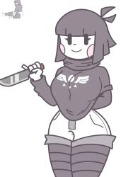 1girls 2d big_breasts chara dinomite_(artist) female female_focus female_only human short_hair short_shorts solo thick_thighs undertale undertale_(series) white_background white_skin