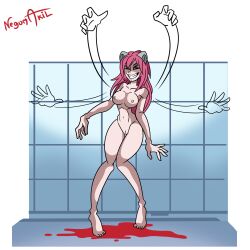 anime_style breasts elfen_lied female female_only girl gore lucy_(elfen_lied) negum_akil nightmare_waifu nude nude_female pink_eyes pink_hair