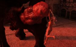 3d 3d_(artwork) daz3d daz_studio demon devil excessive_precum hyper_penis lifted_by_another lifted_by_penis massive_penis monster_cock precum wrecked3d