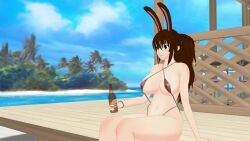 1boy 1girls 3d animal_ears animated areolae ass bangs bracelet breasts brown_eyes brown_hair bunny_ears bunny_girl cardin_winchester competitive_sex contest enemies english_text faunus female large_breasts long_hair longer_than_3_minutes male nipples no_sound pussy rivals rwby sex shaved_pussy sidelocks sling_bikini string_bikini swimwear tagme text theblackbirdcalls velvet_scarlatina video