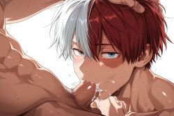 shouto todoroki from my hero academia by sparkmarkx