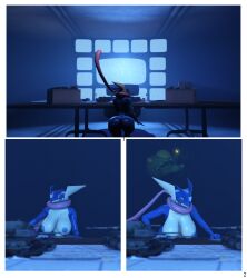 3d comic comic_page female female_only greninja huge_ass pokémon_(species) pokemon pokemon_(species) rgtdwtbr source_filmmaker