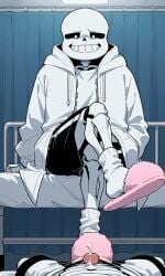 ai_generated footjob sans slippers socks undertale