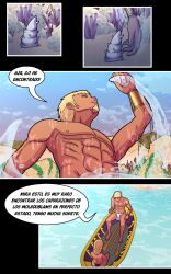 anum_grace beach boat comic comic_page daughter father father_and_daughter holland_earth_stories_(series) ivy_grace lake muscular_male oasis_girl sabino_69_stories shell spanish_text