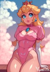 princess peach from mario (series) by yumlith