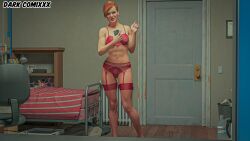 3d lingerie marvel marvel_comics mary_jane_watson red_hair spider-man_(series)