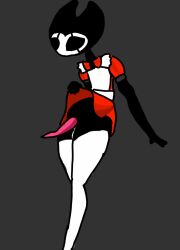 1boy clothed femboy grimm_(hollow_knight) hollow_knight maid_outfit male penis solo tagme tapering_penis