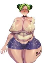 big_ass big_breasts big_butt green_hair huge_ass huge_breasts huge_butt jojo's_bizarre_adventure large_ass large_breasts pubic_hair pulpawoelbo rampage0118 tattoo_on_legs thick_ass thick_legs