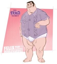 1boy blush blush_lines booger chubby_belly chubby_male disney facial_hair fat fat_body fat_legs fat_man father feet felix_boulevardez flashgritz full_body fully_clothed fully_nude human human_only legs male male_only man_boobs man_breasts mature mature_male mature_man mexican mexican_male mucus mustache naked nipples nude_male obese obese_male overweight overweight_male penis solo solo_focus squirt squirting standing tagme the_proud_family tiny_penis underwear video