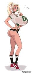 1female 1girls big_ass big_breasts bimbo_body bimbo_doll_(ruru-raida) color colored female lips oc ruru-raida solo solo_female white_skin