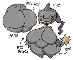 banette big_areola big_ass big_breasts big_butt big_nipples big_thighs large_areolae large_ass large_breasts large_butt large_thighs pokemon pokemon_(species) theslashfive