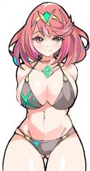 breasts empe0317 female female_only nintendo pyra short_hair solo swimsuit xenoblade_(series) xenoblade_chronicles_2