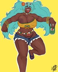 artist_request brazil brazilian brazilian_female brazilian_miku busty dark-skinned_female dark_skin female female_focus female_only hatsune_miku hourglass_figure long_hair sandals skimpy tagme tan tan-skinned_female tan_body tan_skin twintails vocaloid wide_hips