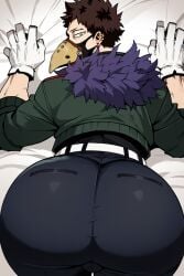 ai_generated ass ass ass_focus big_ass big_ass_(male) big_butt black_pants boku_no_hero_academia fat_ass gay green_jacket jacket kai_chisaki male male_only mask my_hero_academia overhaul yaoi