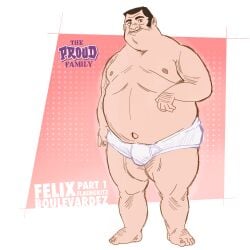 1boy chubby chubby_male dad disney fat fat_legs fat_man father feet felix_boulevardez flashgritz human human_only male male_boobs male_breasts male_focus male_only manboobs mexican mexican_male obese obese_male overweight overweight_male standing standing_up the_proud_family underwear underwear_only