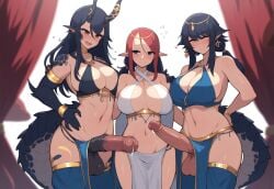 1girl 1girls 2024 2d 2d_(artwork) 2futas 2futas1girl abs ai_generated animal_ears big_breasts big_penis bigger_futa black_hair black_hair_futa blush blushing breedable closed_eyes cum elf elf_ears elf_female elf_girl eyes_closed fantasy female fuckable futa futa/female futanari horns horsecock imminent_sex large_breasts larger_futanari long_black_hair long_hair monster monster_futa monster_girl mullon novelai original original_character penis precum precum_drip princess red_hair red_hair_female short_hair short_red_hair smaller_female smile smiling solo_female standing testicles unnamed_character wolf wolf_ears yuri