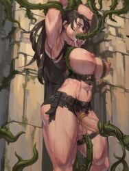 1futa 2d areolae arm_grab armpit athletic balls big_breasts big_penis black_hair blowjob bondage bound breast_grab breast_squeeze breasts clothed cock_ring crying_with_eyes_open cum dicksucking_creature edit erect_nipples erection fellatio futa_only futanari hands_behind_head human imminent_rape imminent_sex lara_croft lara_croft_(l.a.u.) light-skinned_futanari light_skin long_hair muscular muscular_futanari muscular_sub nature nipples nude outdoors penis penis_sucking_tentacle plant rape restrained ripped_clothing shaved_armpit surprise surprised surprised_expression swallowing sweat sweaty_armpits tears tentacle tentacle_fellatio tentacle_rape tentacle_sex tomb_raider torn_clothes xxoom