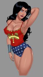 1girls amazon big_breasts cleavage clothed dc dc_comics dcau donna_troy female female_only solo something_unlimited sunsetriders7 wonder_girl wonder_woman_(series)