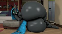 3d anthro ass big_ass bubble_butt cinnamonbunssfm female friendship_is_magic gigantic_ass huge_ass hyper hyper_ass looking_at_viewer lying lying_on_side my_little_pony on_side queen_chrysalis_(mlp) smile tagme