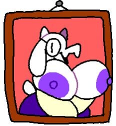 1girls animated anthro big_breasts bouncing_breasts breasts caprine clothed clothing eyelashes female female_only floppy_ears fur furry furry_only goat horns huge_breasts jiggle jiggling_breasts large_breasts monster_girl nipples painting short_playtime smile superiorfox tail toriel undertale undertale_(series)