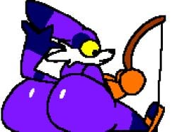 1boy 2_frame_animation animated anthro ass big_ass big_the_cat domestic_cat fat_ass felid feline felis fishing fishing_rod gloves male male_only partially_clothed sandals sega shiny_ass solo sonic_(series) superiorfox