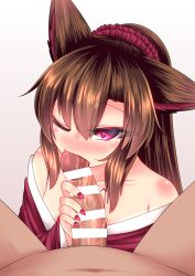 censored fellatio female kagerou_imaizumi karasuma_amiru tagme touhou wolf_girl