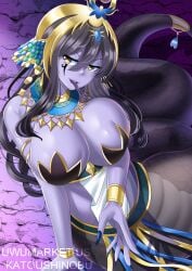 1girls big_breasts black_hair cute female female_focus female_only goddess indie_virtual_youtuber katou_shinobu lamia large_breasts mommy mommy_kink monster_girl purple-skinned_female purple_skin seductive seductive_eyes seductive_look seductress snake snake_girl snake_tongue vexoria_the_sun_eater virtual_youtuber yellow_eyes