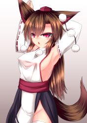 armpits female kagerou_imaizumi karasuma_amiru tagme touhou wolf_girl