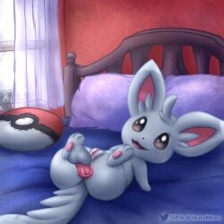 . anal animated anus ass balls bed bedroom blubluumon disembodied_penis duo female feral furniture genitals loop male male/female minccino nintendo open_mouth penis pillow plushie pokémon_(species) pokeball pokemon pokemon_(species) pussy sex smile video_games window