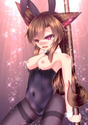 breasts_out bunnysuit female kagerou_imaizumi karasuma_amiru lactation tagme touhou wolf_girl