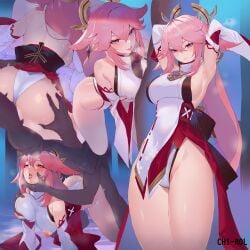 yae miko from genshin impact by chi-rol