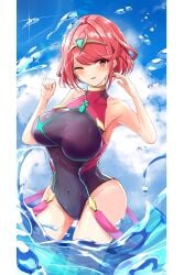 1girls breasts female female_only karuushi nintendo pyra solo swimsuit xenoblade_(series) xenoblade_chronicles_2