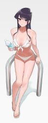 alternate_costume bad_anatomy breasts female female_only komi-san_wa_komyushou_desu komi_shouko looking_at_viewer sandals solo swimsuit takita takitaaaa