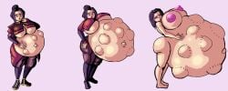 1girls aged_up avatar_the_last_airbender azula belly belly_expansion big_belly big_breasts black_hair blush breast_expansion breasts clothing expansion female fetal_movement gigantic_breasts huge_belly huge_breasts hyper_pregnancy large_breasts nipples pregnant pyradk sequence